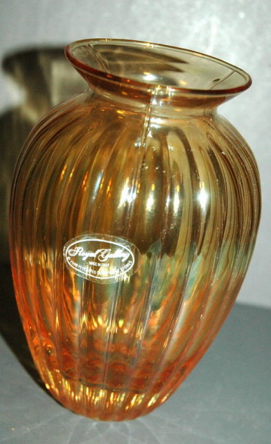 Royal Gallery Italian Amber Luster Glass Vase