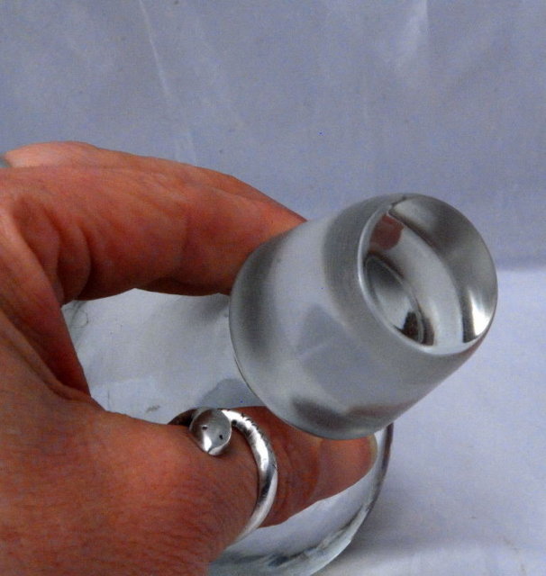 Large Crystal Glass Stopper for Decanter