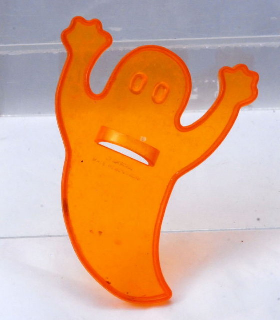 Halloween Ghost Shaped Orange Plastic Amscan Cookie Cutter