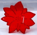 Vintage Red Plastic HRM Christmas Poinsettia Cookie Cutter