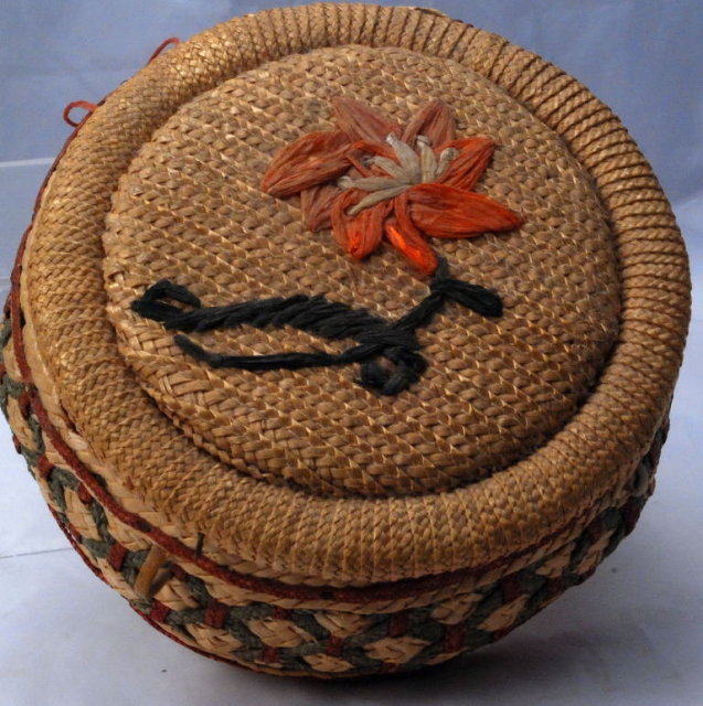 Small Woven Sewing - Button Basket
