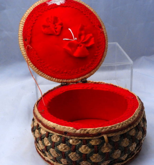 Small Woven Sewing - Button Basket