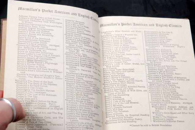 Macmillan's Pocket Classics, English Narrataive Poems 1909