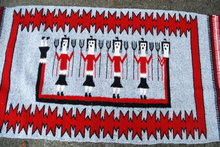 Old Navajo Hand Woven Yei Rug 56