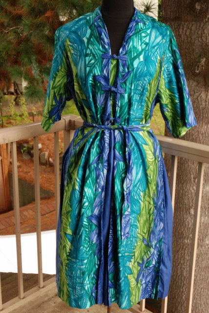 Kamehameha Vintage Hawaiian Shirt Style Dress 1950's