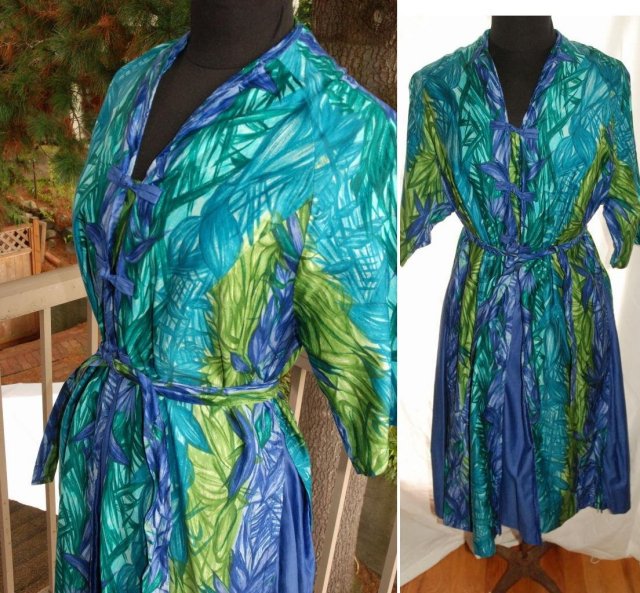 Kamehameha Vintage Hawaiian Shirt Style Dress 1950's