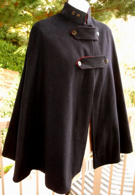 Vintage Nurses Cape Navy Blue Wool Pre WWII