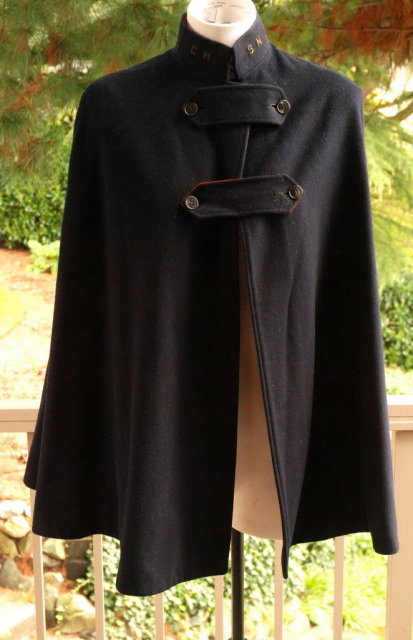 Vintage Nurses Cape Navy Blue Wool Pre WWII