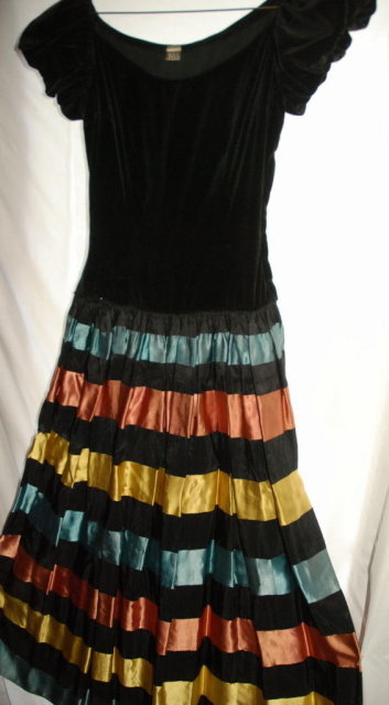 New York Dress Creations Velvet -Silk Satin Gown 1940's **PRICE REDUCED!**