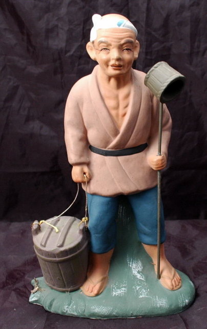 Vintage Norcrest Oriental Figurine Vintage Norcrest Oriental Figurine carrying a bucket and ladle