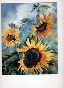 Sun Flower Water Color Painting , * PRICED REDUCED! **