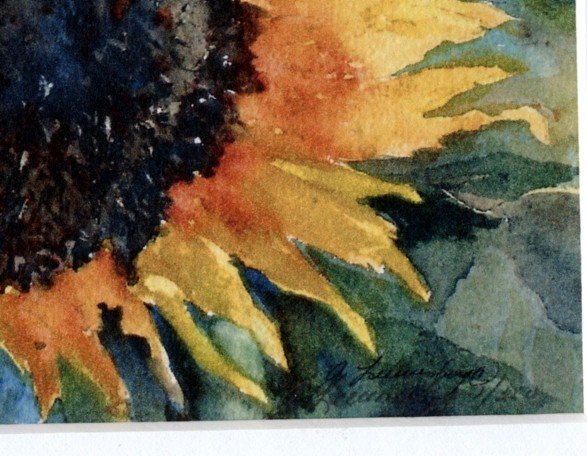 Sun Flower Water Color Painting , * PRICED REDUCED! **