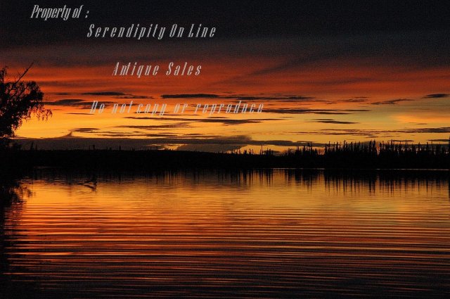 Original Photo Sunset at Watson Lake Yukon Territory , signed