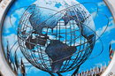 1965 New York World's Fair Unisphere Tin Round Drink Tray