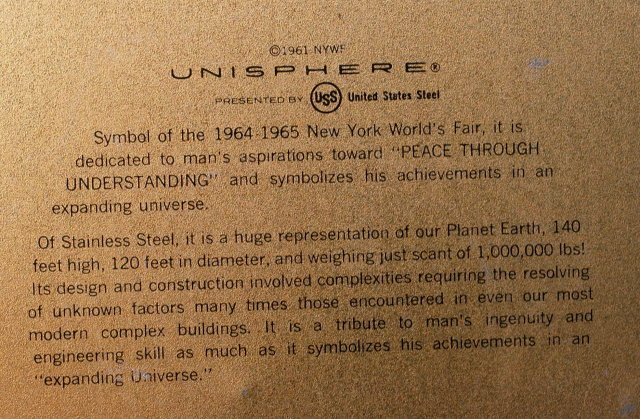 1965 New York World's Fair Unisphere Tin Round Drink Tray
