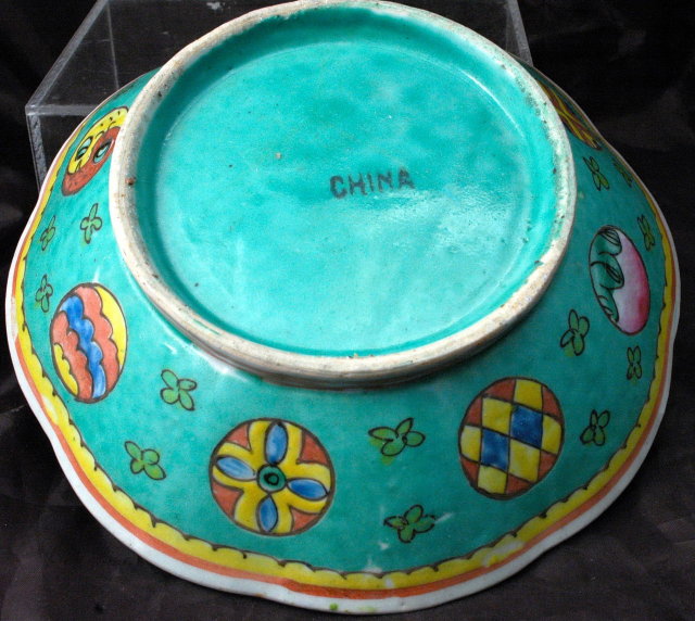 CHINESE 19th Century Famille Verte Export Porcelain bowl