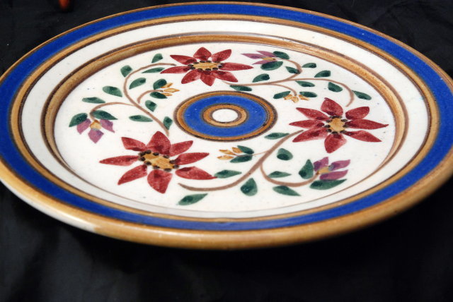 Dover Pottery Plate signed dated 1989 - stoneware