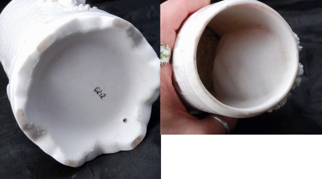 3d Relief Carved Pagoda Landscape Banko Porcelain Vase Japanese RARE