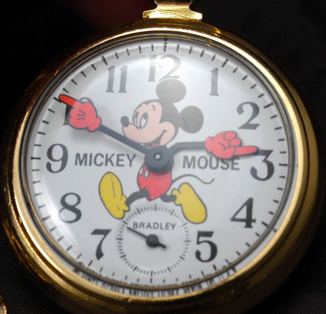 Disney Bradley Mickey Mouse Conductor Collectable Pocket Watch