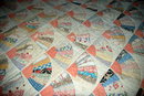 Antique Grandmother's Fan Pattern Quilt.