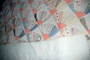 Antique Grandmother's Fan Pattern Quilt.