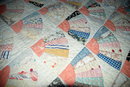 Antique Grandmother's Fan Pattern Quilt.