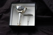 L' ETAMINE A DECANTER / French wine filter , silver plated in box