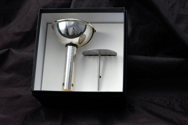 L' ETAMINE A DECANTER / French wine filter , silver plated in box