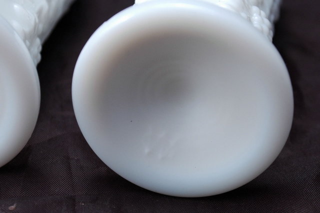 Westmoreland Paneled Grape Milk Glass Salt & Pepper Shakers