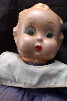 Ralph A. Freundlich, Inc. Googly Eyed Sailor Boy Doll 1937 / Composition head, cloth body with oversized legs