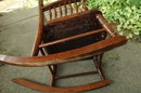 Old Pressed Back Child's Rocking Chair