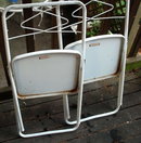 2 Metal Folding Chairs Child's Size