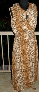 Leopard Print Wrap Around Long Maxi Dress size 12 to 14 **PRICE REDUCED**!