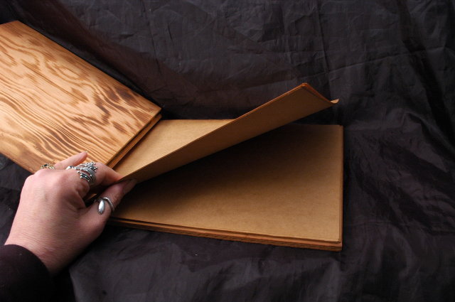 Vintage Wood Covered Mexican Theme Scrapbook Photo Album -unused