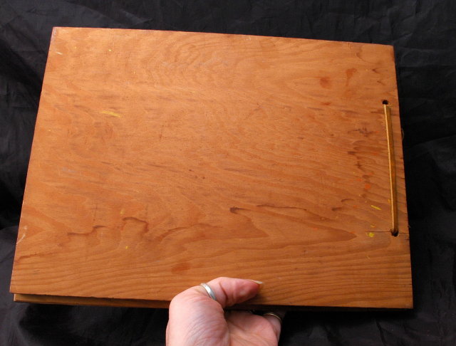 Vintage Wood Covered Mexican Theme Scrapbook Photo Album -unused