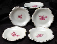 5 ALKA Kronach Kragujevac Bavarian Porcelain Nut or Mint plates