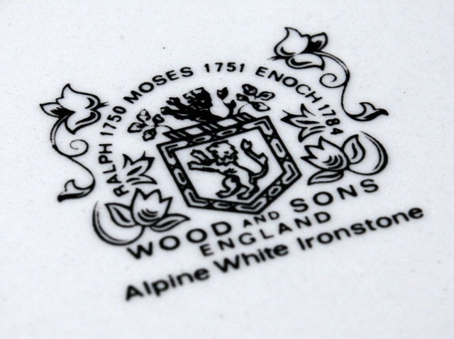 4 Wood & Sons, England Alpine White Ironstone 4 Rose 10