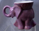 Frankoma Pottery Elephant Coffee Mug 1983 GOP - Lavender