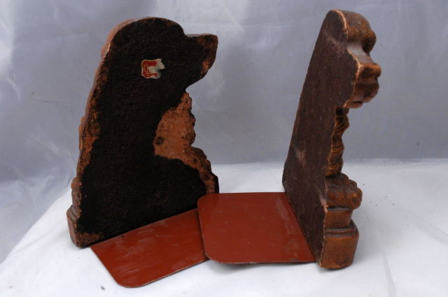 Dog Bookends of Syroco Wood
