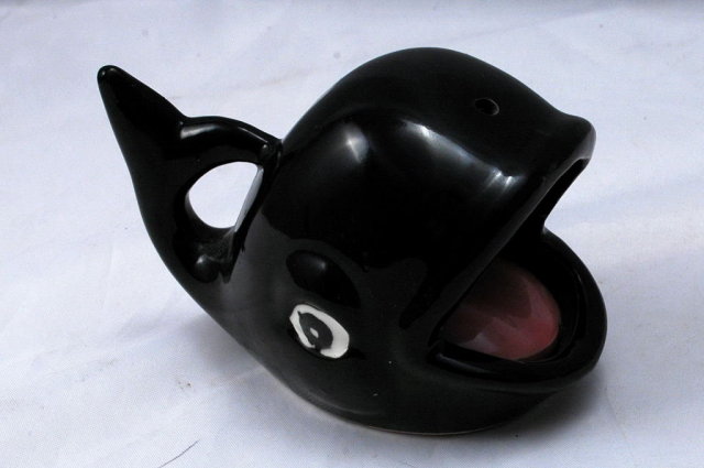 Ceramic Pottery Whale Incense Holder