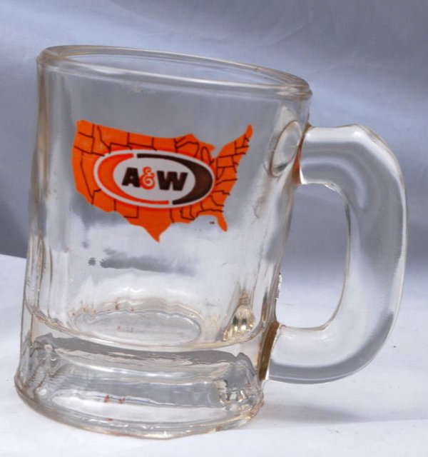 Small A & W Glass Rootbeer Mug