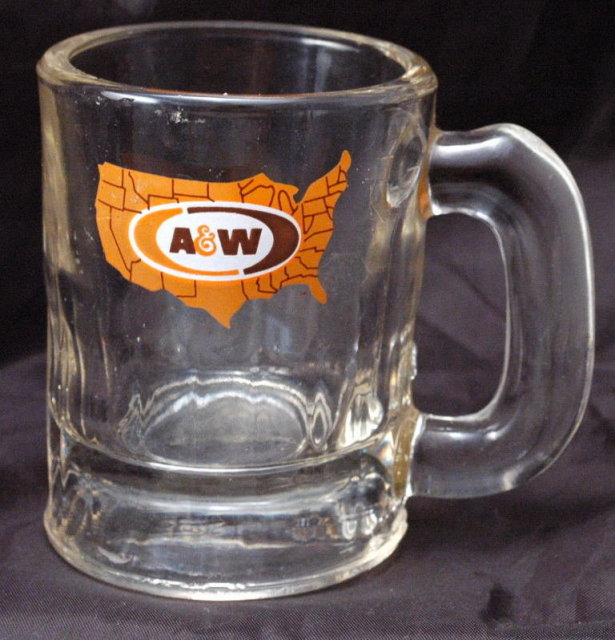 Small A & W Glass Rootbeer Mug
