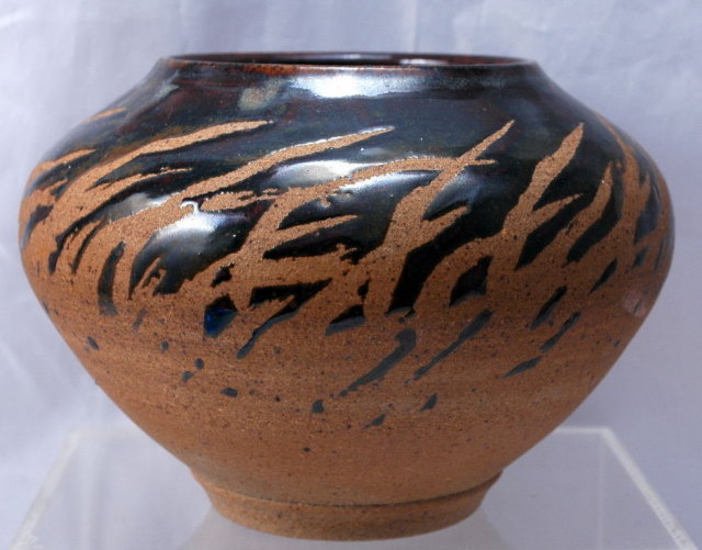 Jeff Hale Pottery Stoneware Bowl with Splash Drip Glaze