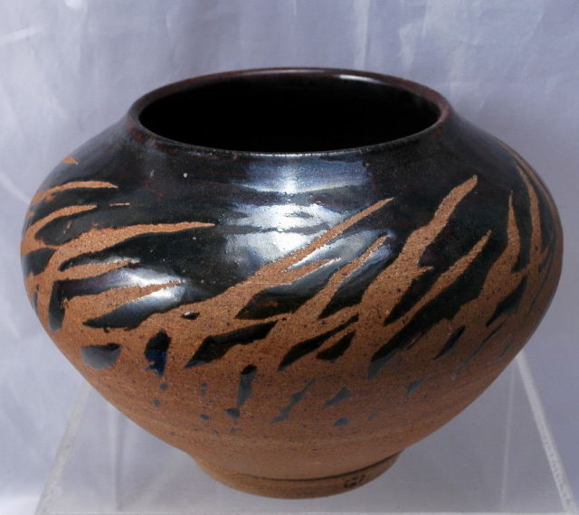 Jeff Hale Pottery Stoneware Bowl with Splash Drip Glaze