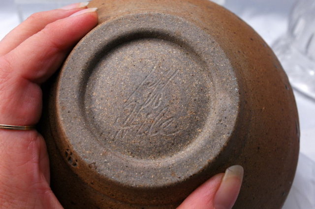 Jeff Hale Pottery Stoneware Bowl with Splash Drip Glaze