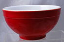 Emile Henry Red White Ceramic Cereal Bowl,