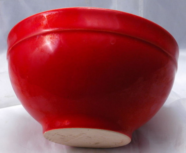 Emile Henry Red White Ceramic Cereal Bowl,