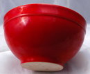 Emile Henry Red White Ceramic Cereal Bowl,