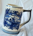 Blue Delft Heineken Beer Stein , hand painted in Holland