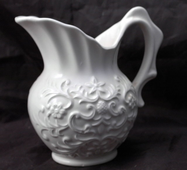 Enesco Japan White Ceramic Cream Pitcher